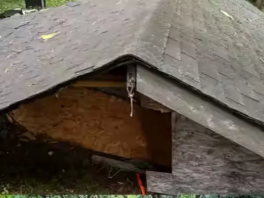 Old shed partly taken down