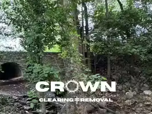 The same culvert after clearing, the ground open again