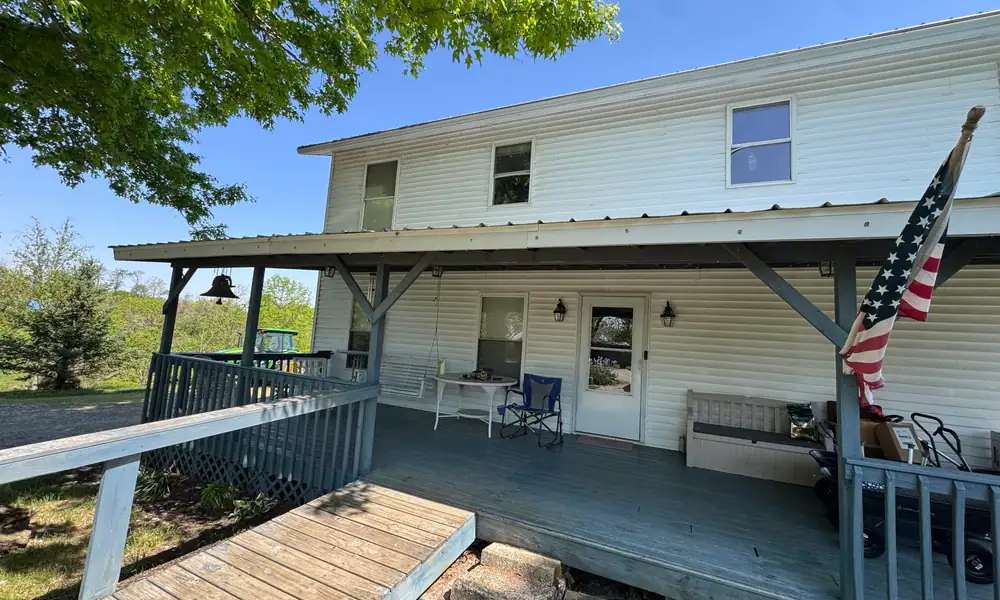 Two-story house with a covered front porch